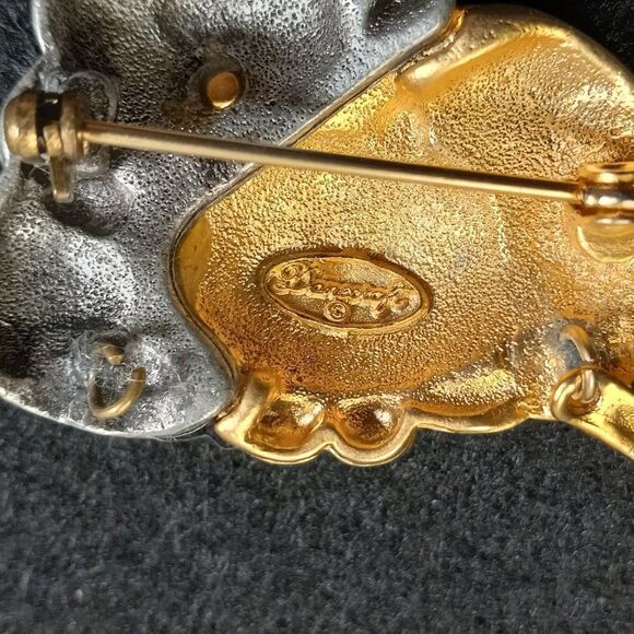 Vintage Danecraft Cats with One Moving Tail Brooch - Picture 7 of 7